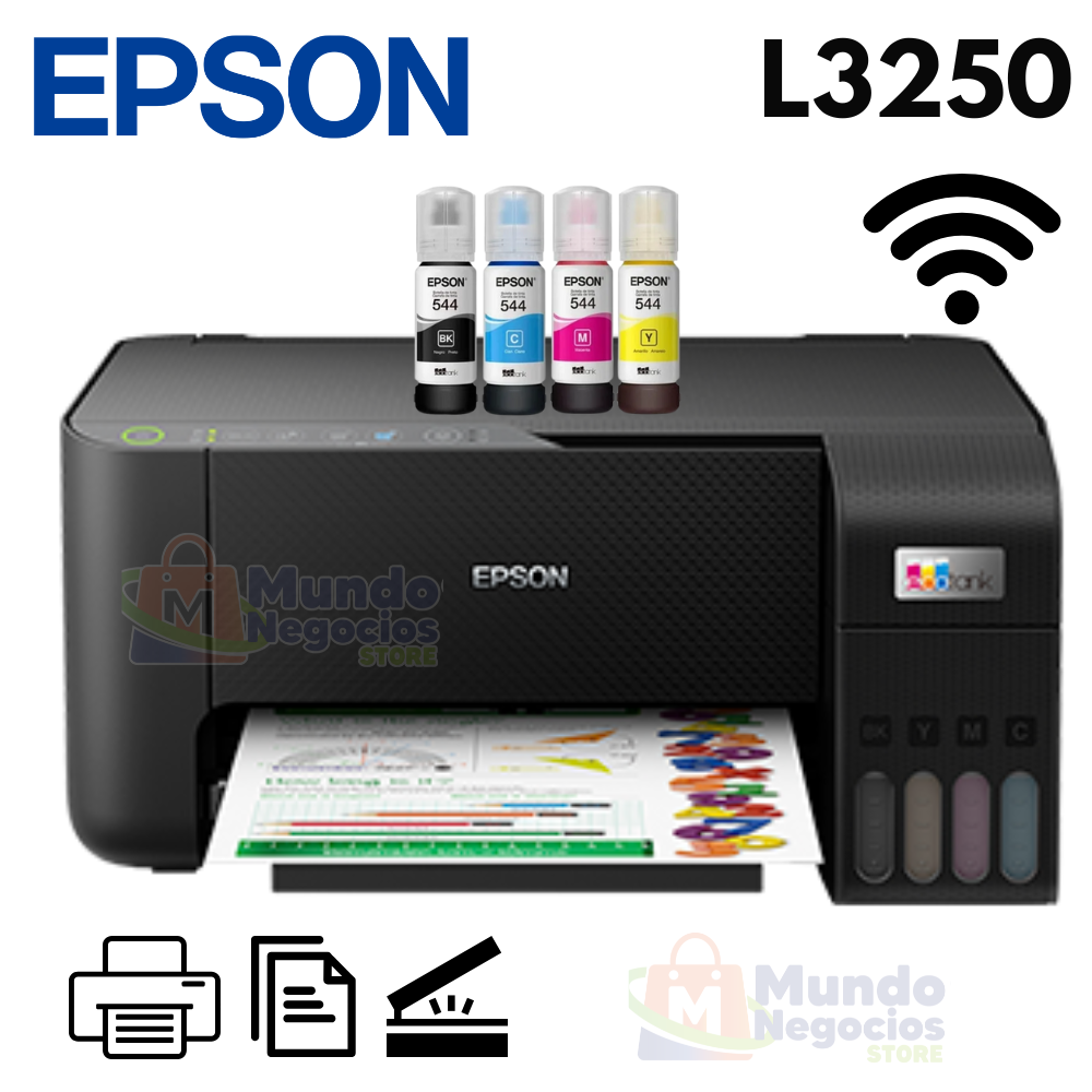 Impresora Multifuncional Epson EcoTank L3250 WiFi | Corporación Mundo Negocios