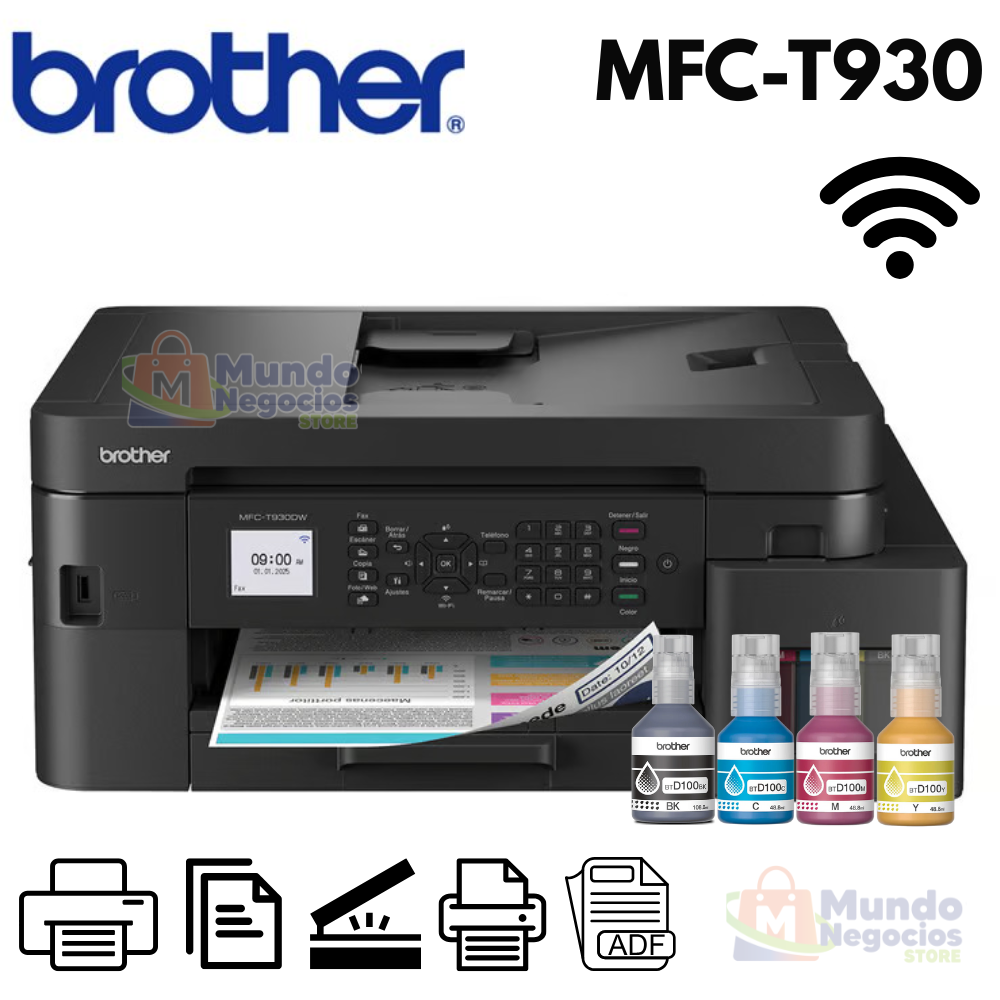 Impresora Brother MFC-T930DW Multifuncional Duplex Wifi - Corporacion Mundo Negocios