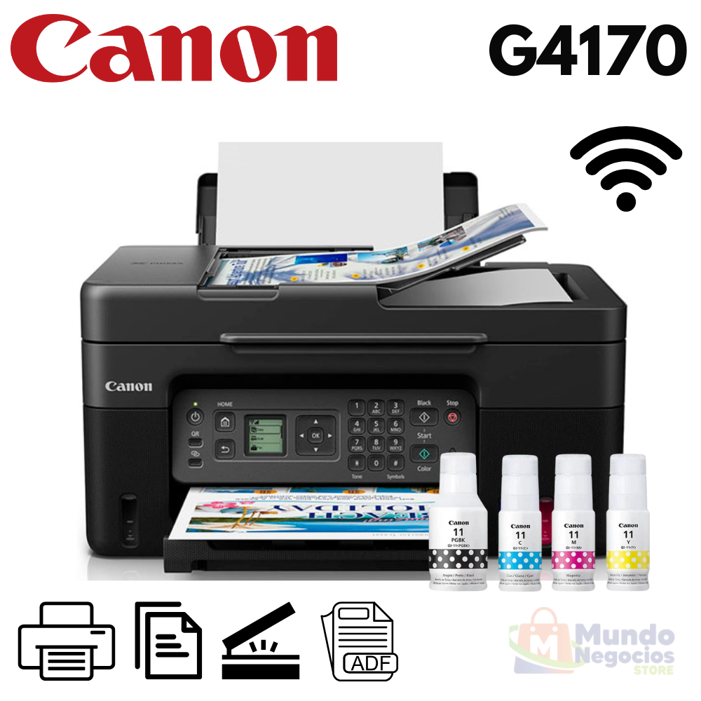 Impresora Multifuncional Canon G4170 Wifi ADF - Mundo Negocios