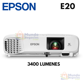 Proyector Epson PowerLite E20 3400 Lúmenes 1024x768 XGA - Mundo Negocios