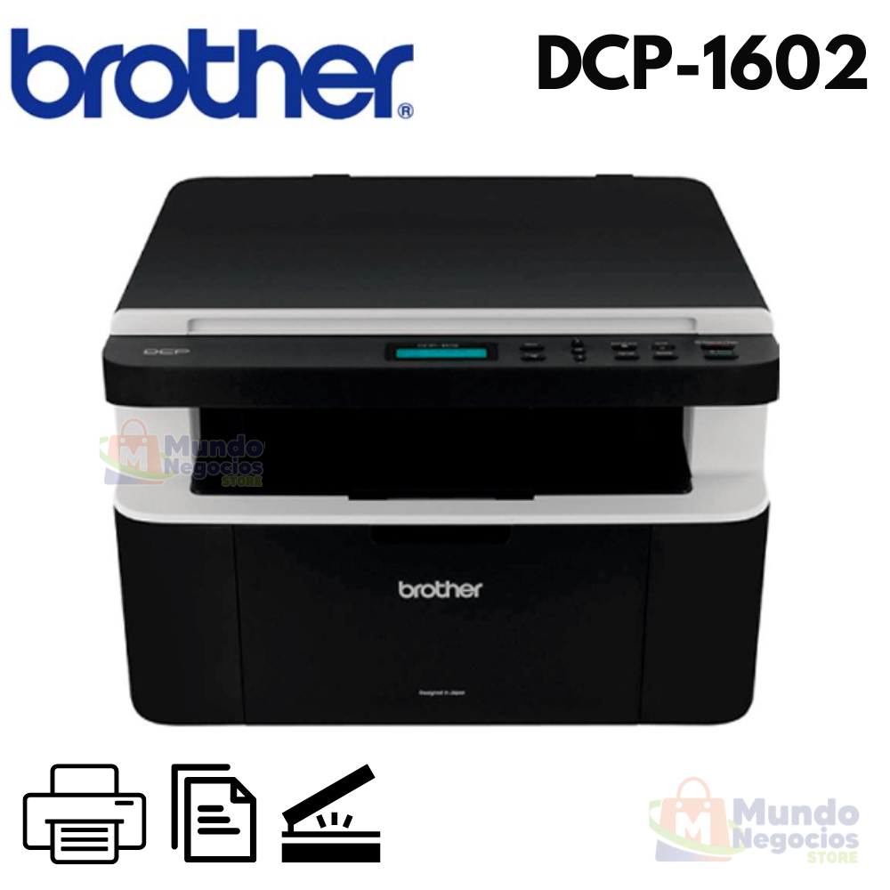 Impresora Multifuncional Monocromatica Laser Brother DCP-1602 USB - Corporacion Mundo Negocios