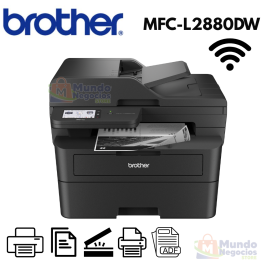 Impresora Multifuncional Laser Brother MFC-L2880DW Wifi Duplex ADF - Mundo Negocios