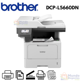 Impresora Multifuncional Laser Brother DCP-L5660DN Wifi Duplex ADF - Mundo Negocios