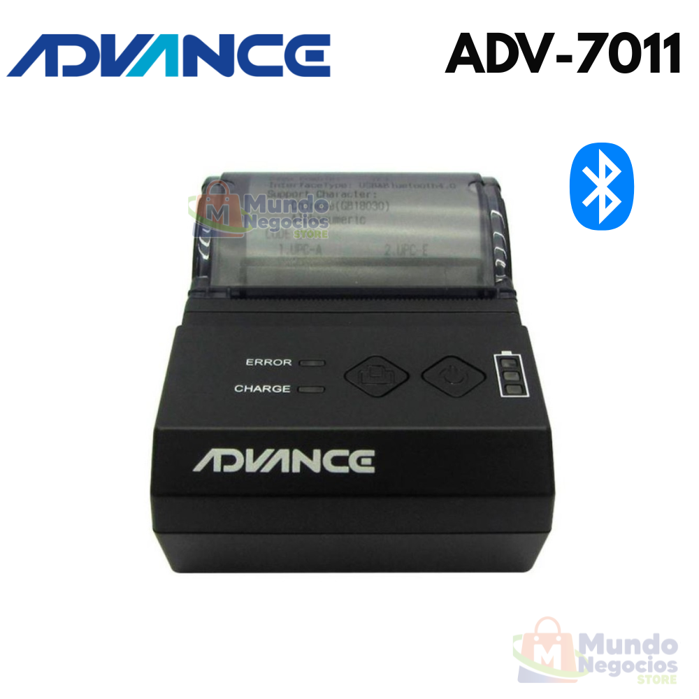 Impresora Termica Ticketera Advance ADV-7011N Portatil Bluetooth  - Mundo Negocios