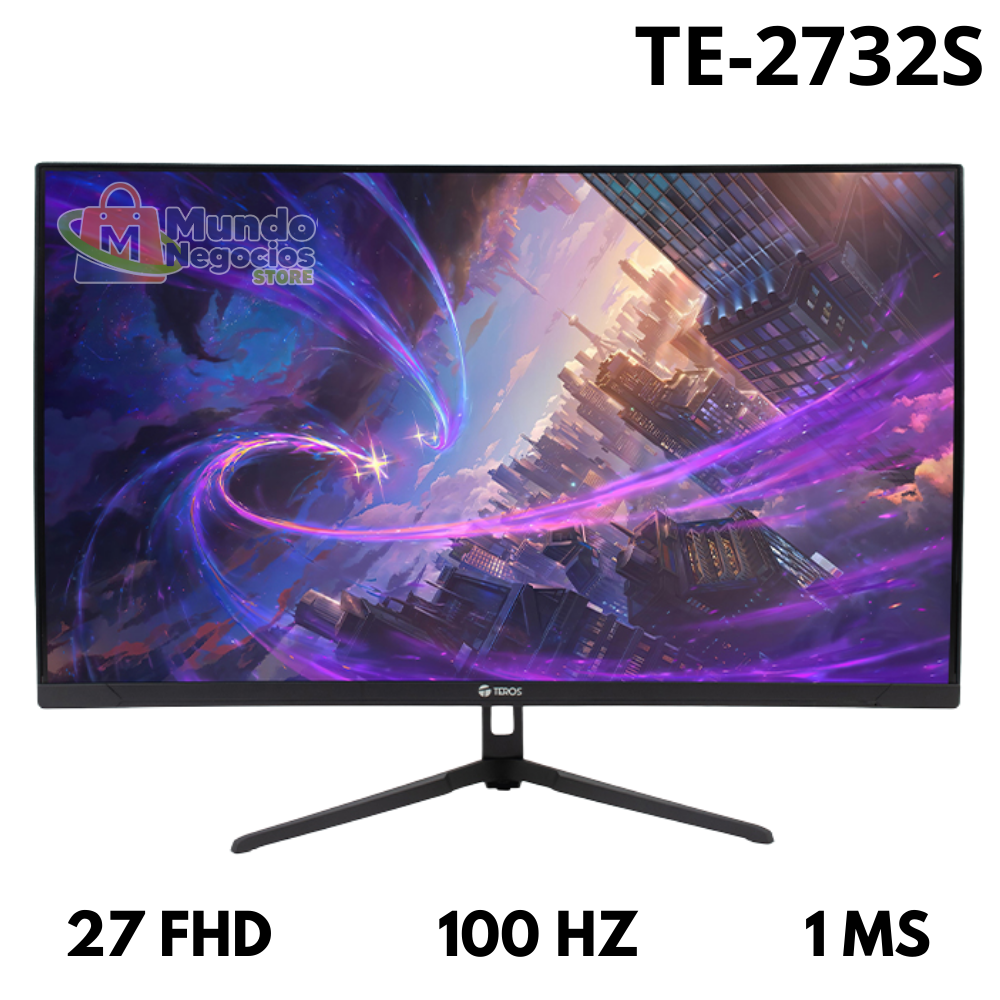 MONITOR TE-2732S TEROS , 27 FHD , 100 HZ , 1 MS - MUNDO NEGOCIOS