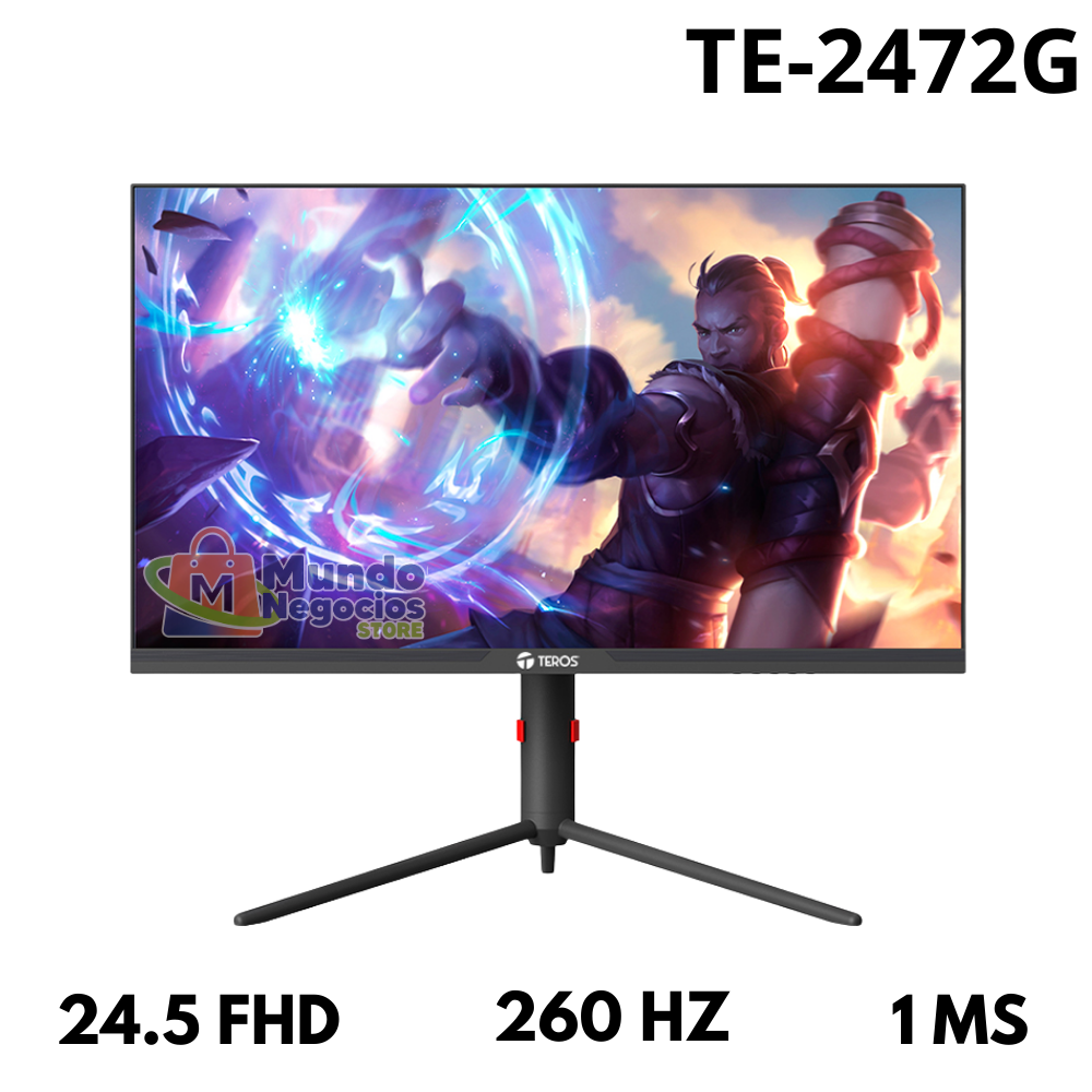 MONITOR GAMING TE-2472G TEROS , 24.5 FHD , 260 HZ , 1 MS - MUNDO NEGOCIOS