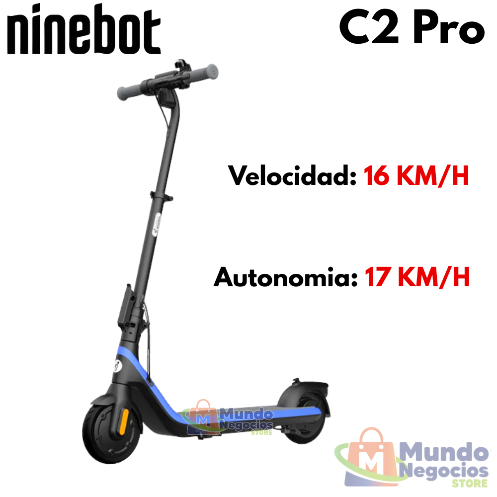 Scooter Eletronico Ninebot Kick C2 Pro Velocidad 16 KM/H , Autonomia 17 KM/H - MUNDO NEGOCIOS