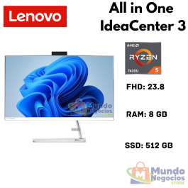 Pantalla Lenovo All-in-One Idea Centre 3 24ALC6 , Ryzen AMD 5 7430U 2.3/4.3GHz , Ram 8GB , Ssd 512GB , Fhd 23.8 - MUNDO NEGOCIOS