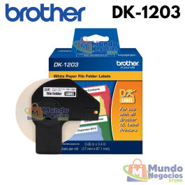 CINTA DK-1203 BROTHER (17mm x 87mm) , 300 ETIQUETAS-MUNDO NEGOCIOS