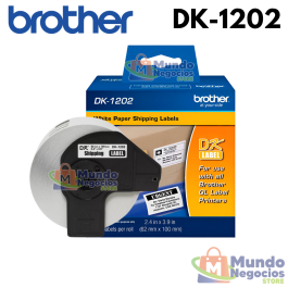 CINTA DK-1202 BROTHER (62mm x 100mm), 300 ETIQUETAS-MUNDO NEGOCIOS