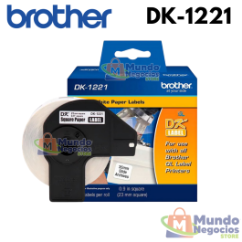 CINTA DK-1221 BROTHER (23mm x 23mm), 1000 ETIQUETAS-MUNDO NEGOCIOS