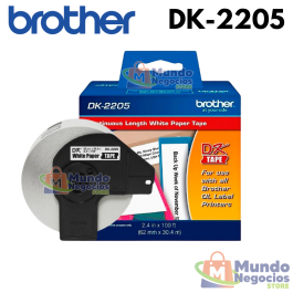 CINTA DK-2205 BROTHER (62 mm x 30,4 m) ROLLO CONTINUO-MUNDO NEGOCIOS