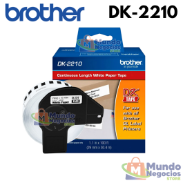 CINTA DK-2210 BROTHER (29mm x 30.4 m), ROLLO CONTINUO-MUNDO NEGOCIOS