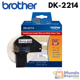 CINTA DK-2214 BROTHER (12 mm x 30.4 m), ROLLO CONTINUO-MUNDO NEGOCIOS
