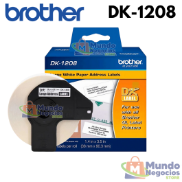CINTA DK-1208 BROTHER (38MM X 90MM) , 400 ETIQUETAS-MUNDO NEGOCIOS