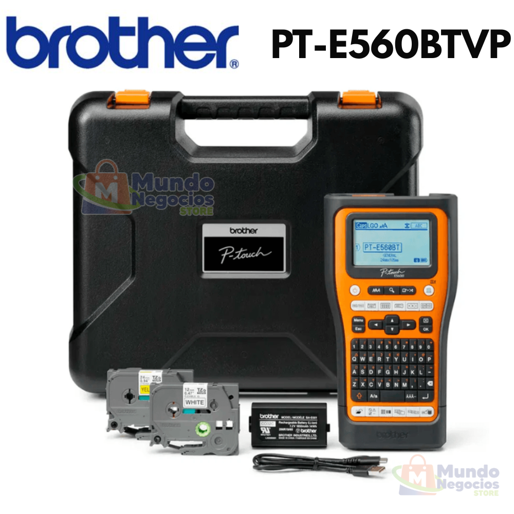 Rotuladora Brother PT-E560BTVP Portátil Bluetooth - Corporacion Mundo Negocios