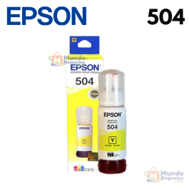 Botella Tinta Epson 504 Yellow Botella 70ML L4260 L4360 L6270 L6370 - Corporacion Mundo negocios