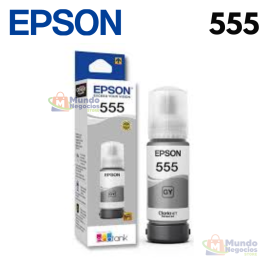 Tinta Botella Epson 555GY Gris 70ML L8180 L8160 - Corporacion Mundo Negocios