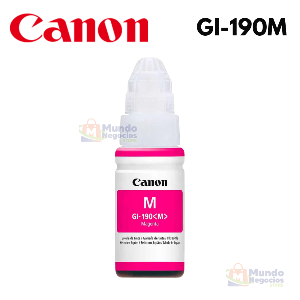 Botella Tinta Canon Gi-190 Magenta 70ml G3110 G4110 - Corporación Mundo Negocios