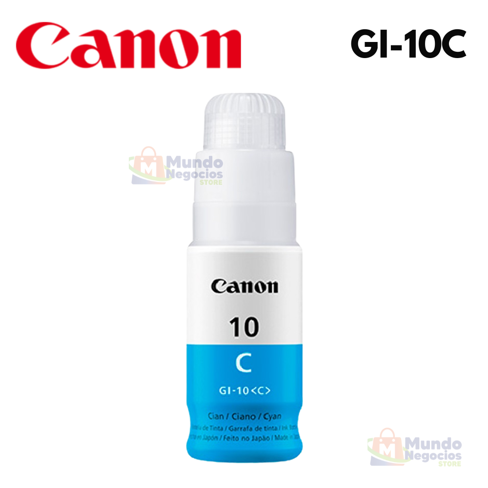 Botella De Tinta Canon GI-10 Cyan 70ml | Corporación Mundo Negocios