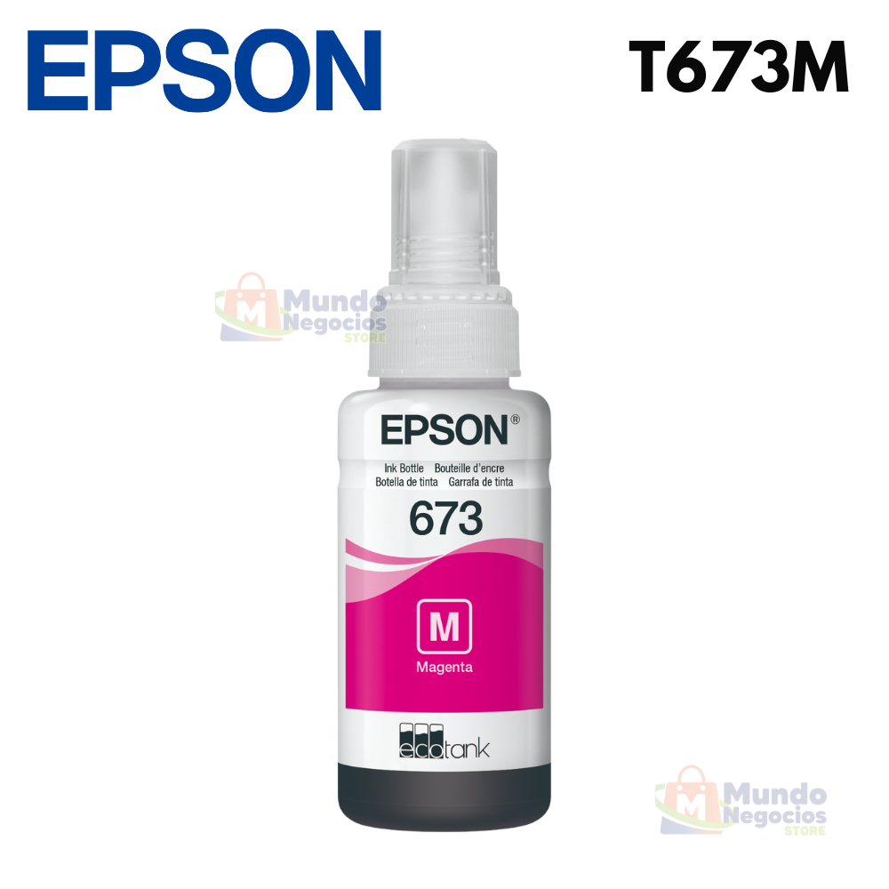 Botella de tinta EPSON 673M Magenta | Corporación Mundo Negocios