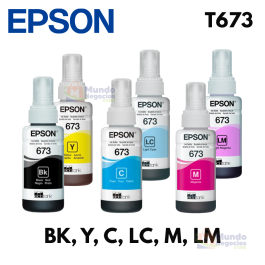 Juego de botella de tintas EPSON T673 | Corporación Mundo Negocios