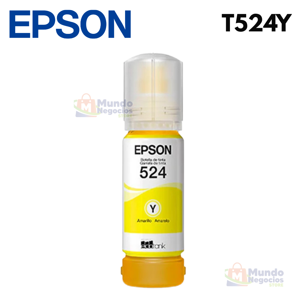 Tinta Epson 524 Yellow Botella 70ML-Corporacion Mundo Negocios