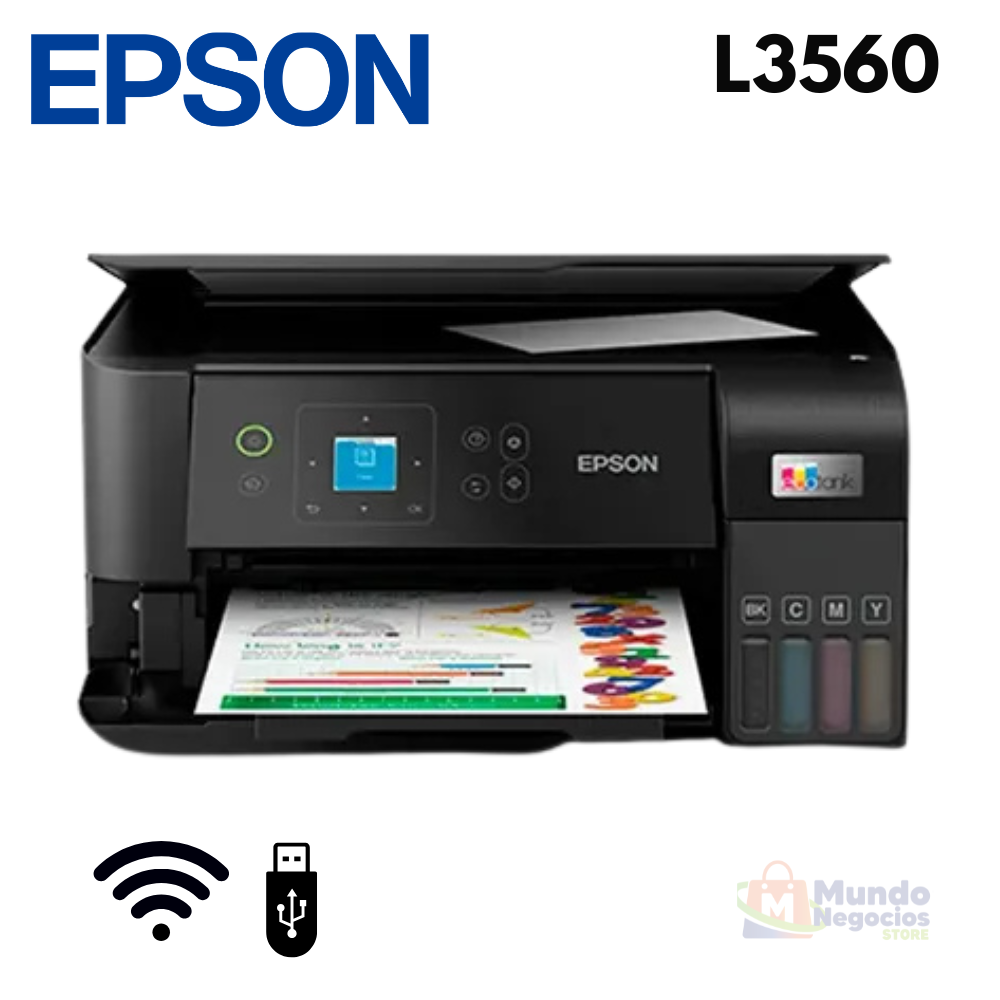 Impresora multifuncional EPSON ECO TANK L3260 WIFI-LCD | Corporación Mundo Negocios