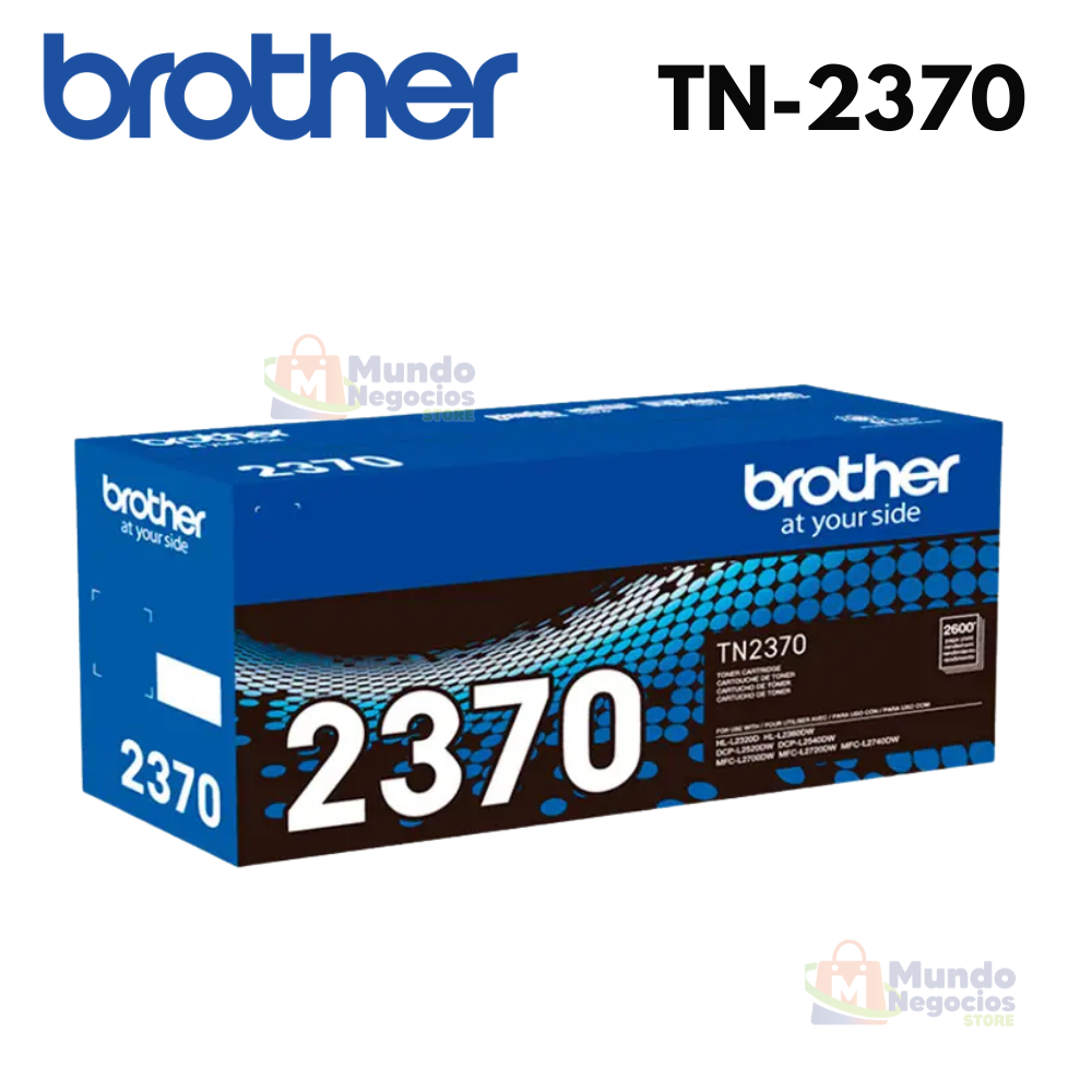 Tóner TN-2370 BROTHER de 2,600 páginas | Corporación Mundo Negocios
