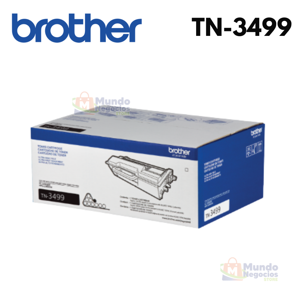 Tóner TN-3499 NEGRO BROTHER 8.000 páginas | Corporación Mundo Negocios