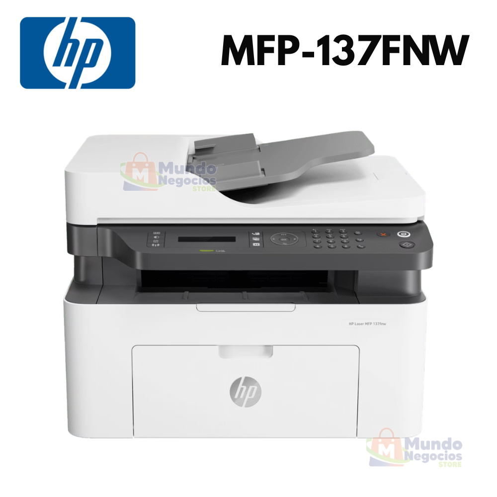 Impresora HP LASERJET MFP 137FNW Monocromática | Corporación Mundo Negocios