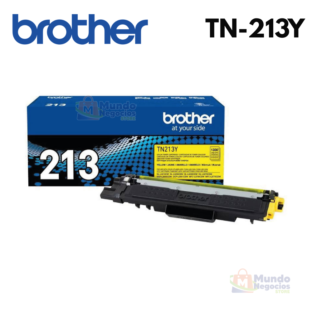 Tóner BROTHER TN-213Y yellow 1300 páginas | Corporación Mundo Negocios