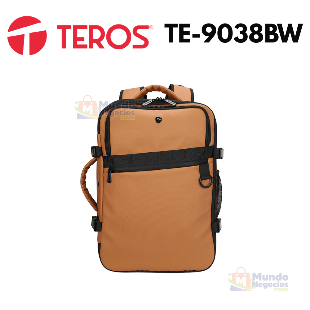 Mochila TEROS con varios cierres TE-9038BW | Corporación Mundo Negocios