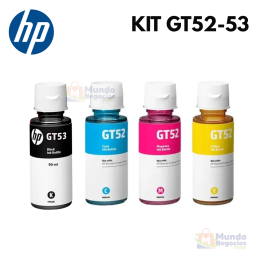 Kit de 4 Tintas HP GT53 BK GT52Colores-Corporación Mundo Negocios