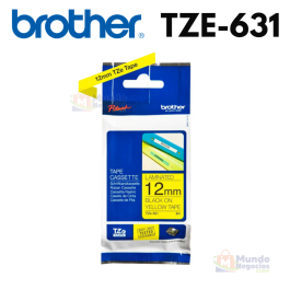 CINTA BROTHER TZE-631 BLACK ON YELLOW 1/2" (12MM)
