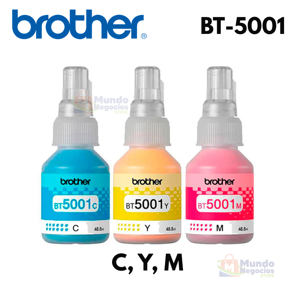 Tripack Tinta BROTHER BT-5001 3PK | Corporación Mundo Negocios
