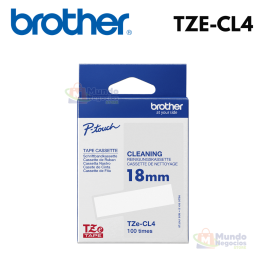 Cinta BROTHER TZE-CL4 de limpieza 18mm para 100 usos | Corporación Mundo Negocios