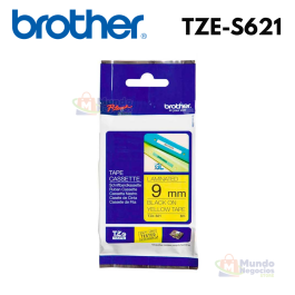 Cinta BROTHER TZE-S261 negro con amarillo 9mm X 8m | Corporación Mundo Negocios