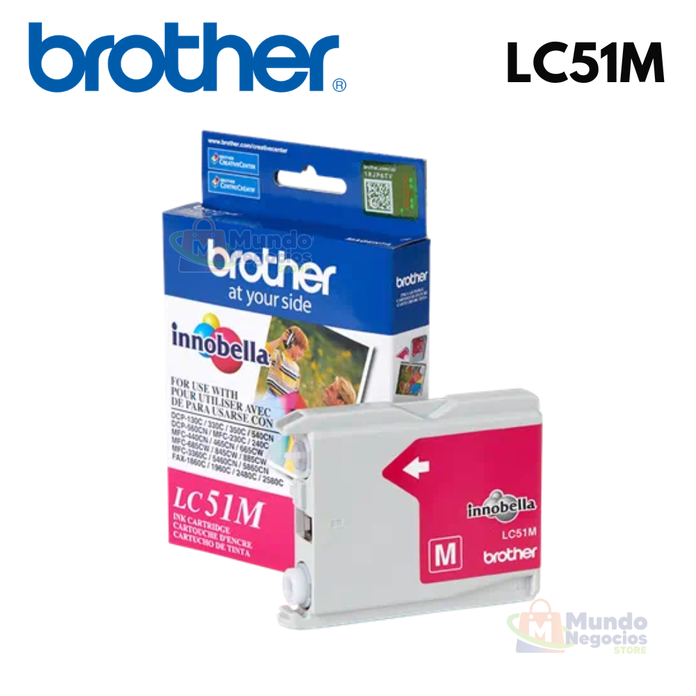 Cartucho tinta BROTHER LC51M magenta | Corporación Mundo Negocios