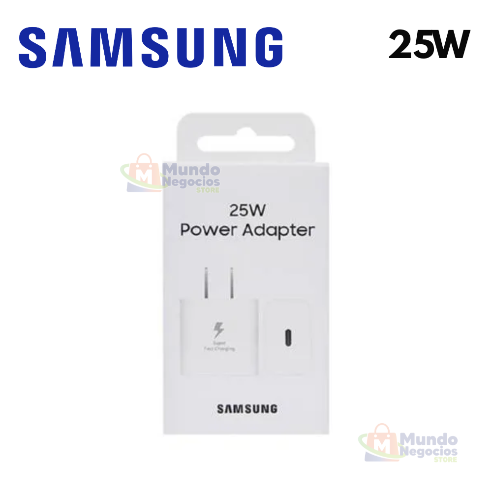 Adaptador de pared SAMSUNG 25W Tipo C - Corporación Mundo Negocios
